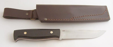 EnZo / Camper 5" D2 / Black Canvas Micarta